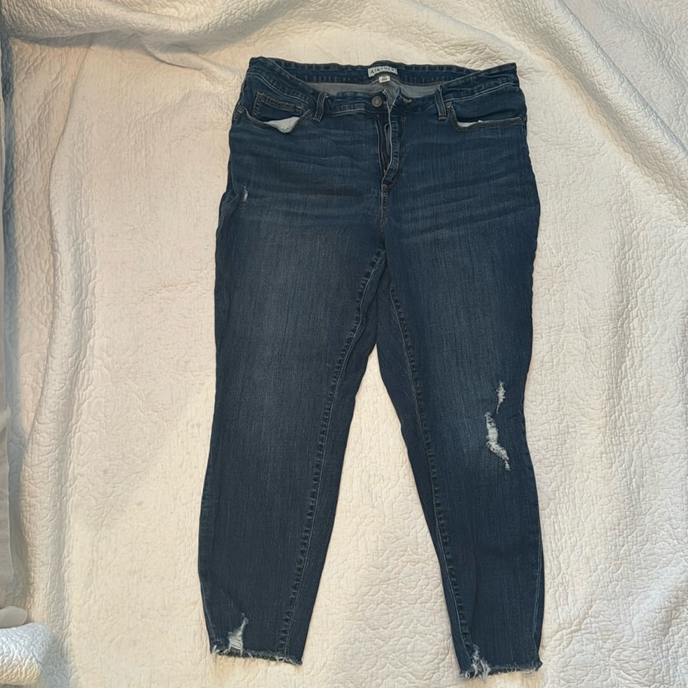 Ava & Avi skinny distressed jeans. Size 20w- great condition!